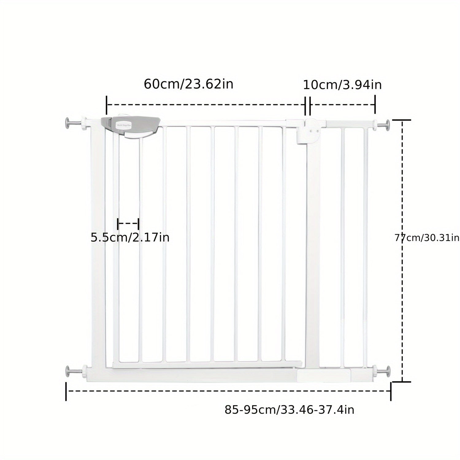 Barrière de Sécurité Bébé – Extensible 75 à 115 cm, Fermeture Automatique, Ouverture 180° Deux Sens