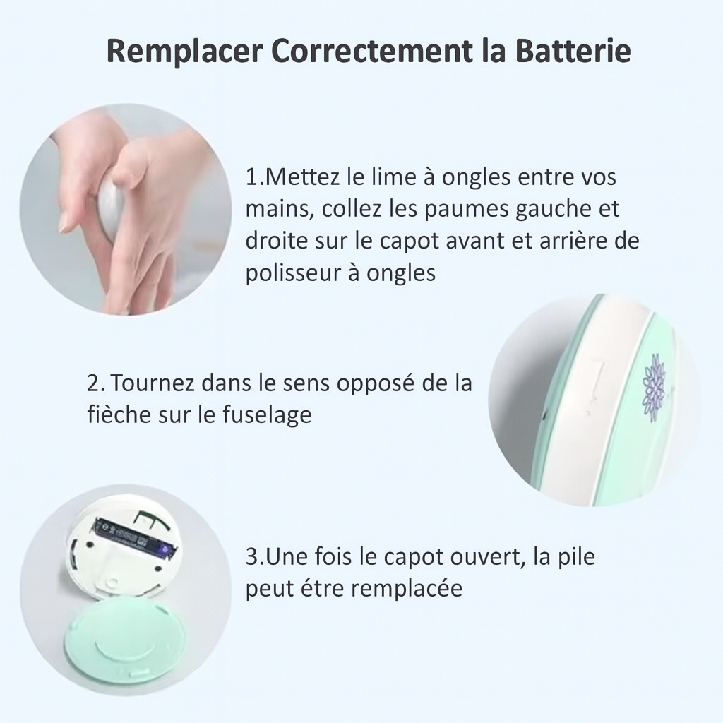 Coupe-ongles électrique bébé – Lime à ongles sûre et douce pour nouveau-né, kit manucure enfant