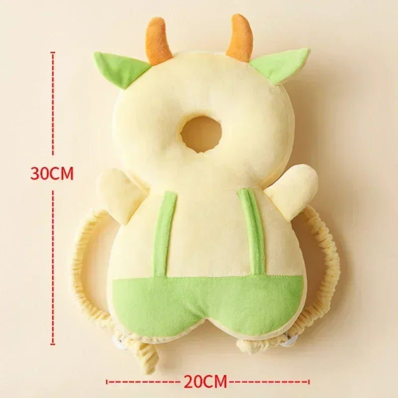 Protège-tête bébé anti-chute | Coussin de sécurité dorsal rembourré en peluche – Ange, abeille et animaux
