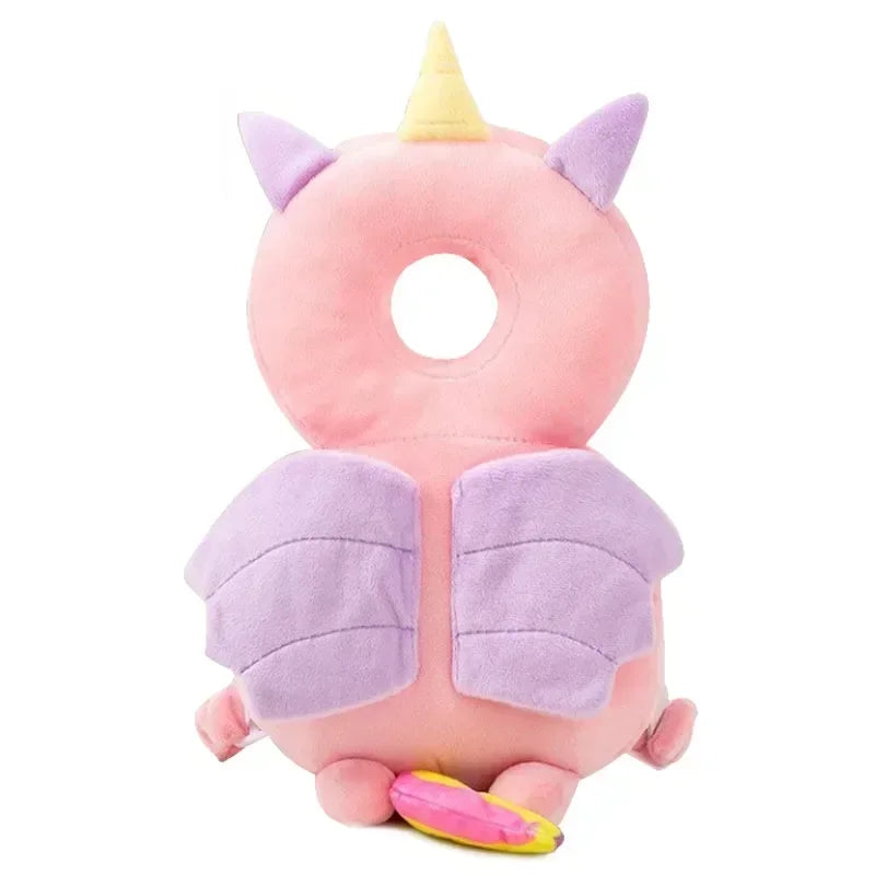 Protège-tête bébé anti-chute | Coussin de sécurité dorsal rembourré en peluche – Ange, abeille et animaux