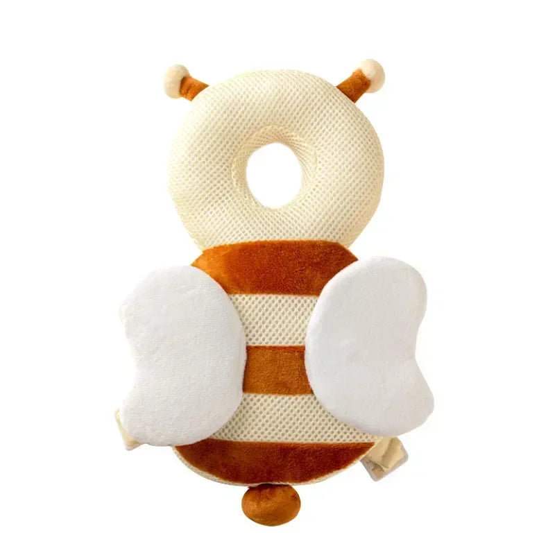 Protège-tête bébé anti-chute | Coussin de sécurité dorsal rembourré en peluche – Ange, abeille et animaux