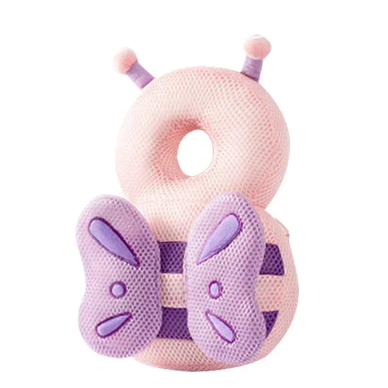 Protège-tête bébé anti-chute | Coussin de sécurité dorsal rembourré en peluche – Ange, abeille et animaux