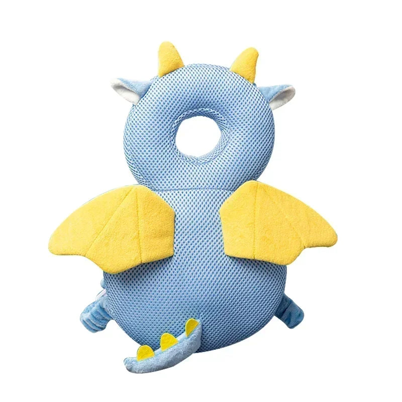 Protège-tête bébé anti-chute | Coussin de sécurité dorsal rembourré en peluche – Ange, abeille et animaux