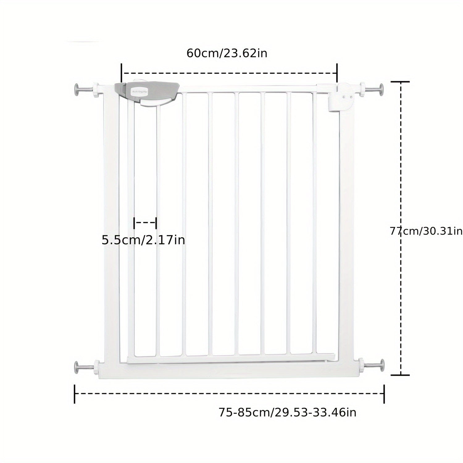 Barrière de Sécurité Bébé – Extensible 75 à 115 cm, Fermeture Automatique, Ouverture 180° Deux Sens
